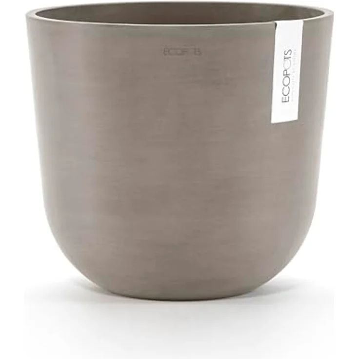Ecopots ECOPOTS Oslo met waterreservoir - taupe Ø 25 cm, nachhaltiges Pflanzgefäß aus recyceltem Kunststoff