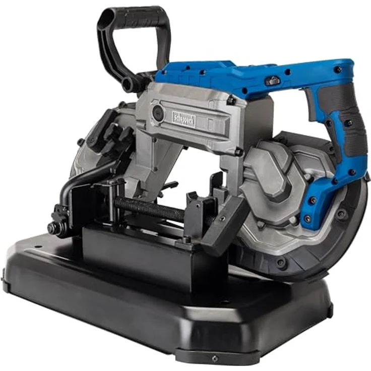 Scheppach MBS1200xt, Metallbandsäge mit 1100 W Motorleistung, Fixierungsmechanismus und variable Schnittgeschwindigkeit – Bild 1