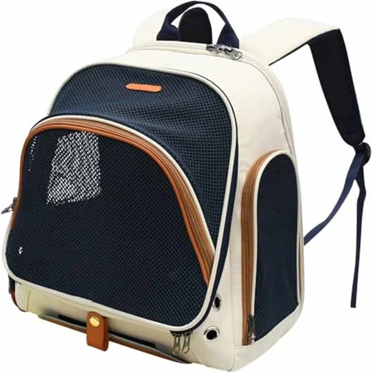Nobby Rucksack KAYS beige 34 x 22 x 42 cm, strapazierfähige Mikrofaser, abwaschbar, für Hunde bis ca. 6 kg – Bild 1