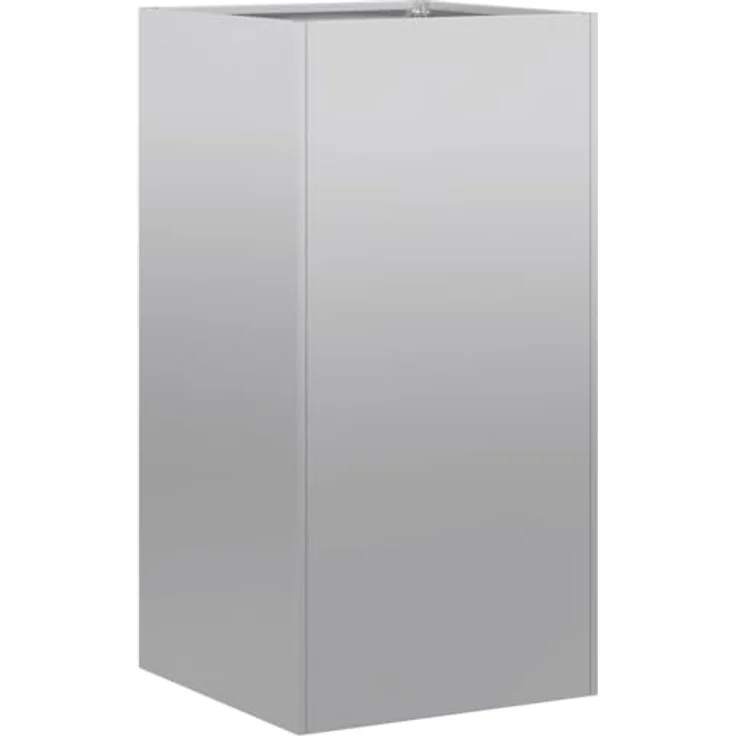 vidaXL Pflanzkübel 40x40x80 cm Verzinkter Stahl, Garten-Garten-Pflanzgefäß, Hochbeet - Robustes Pflanzgefäß für den Außenbereich, Korrosionsbeständig. – Bild 1