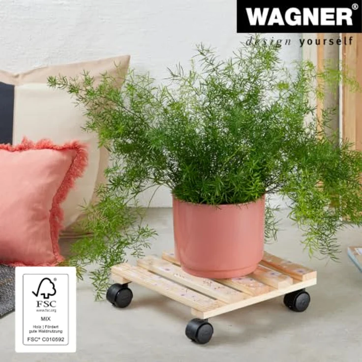 Wagner Multi Roller GH0646, Tragkraft 100 kg, 290 mm x 290 mm, Kirschblüte FSC® – Bild 3