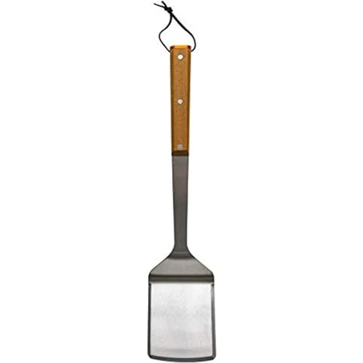 Traeger Grillwender Grillschaber, Edelstahl, GriffTeakholz – Bild 2