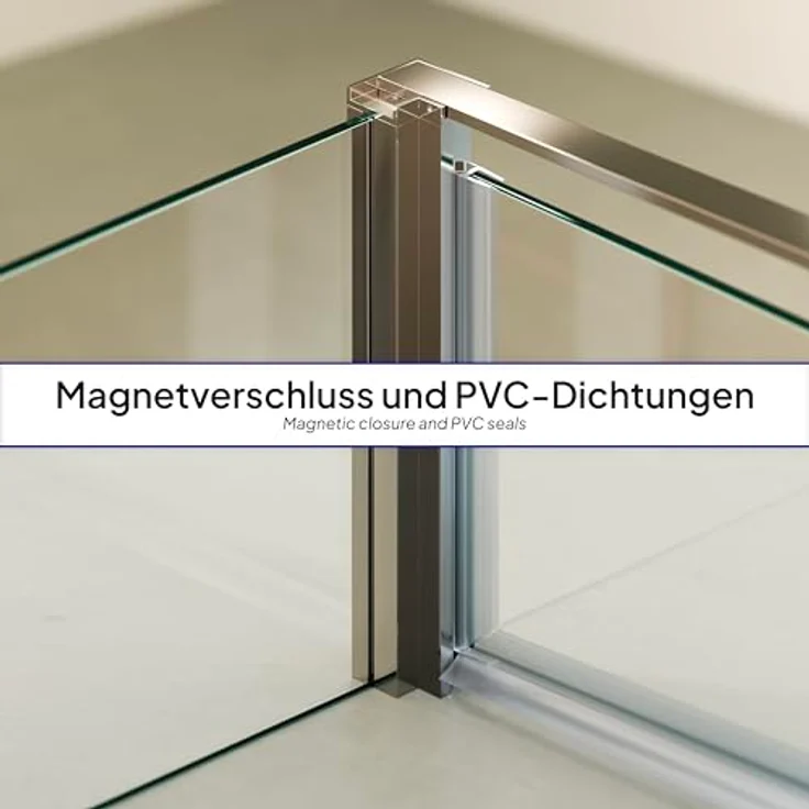 Duschkabine Duschabtrennung Eckkabine NANO-ESG Klarglas DK668 Links und Rechts montierbar 80x100 ( Tür : 100cm ) – Bild 6