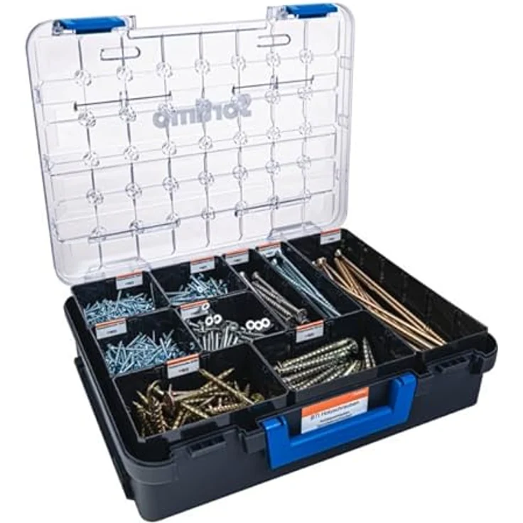 Sortimo T-BOXX 330 mit 9 Insetboxen H95, robust & leicht, stapelbar, ideal für Kleinteile, transparenten Deckel, kompatibel mit Fahrzeugeinrichtungen – Bild 2