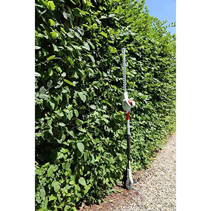 IKRA Teleskop-Heckenschere ITHS 600, Elektro-Gerät mit 51,4 cm Schnittlänge, Schultergurt und Pflegespray – Bild 13