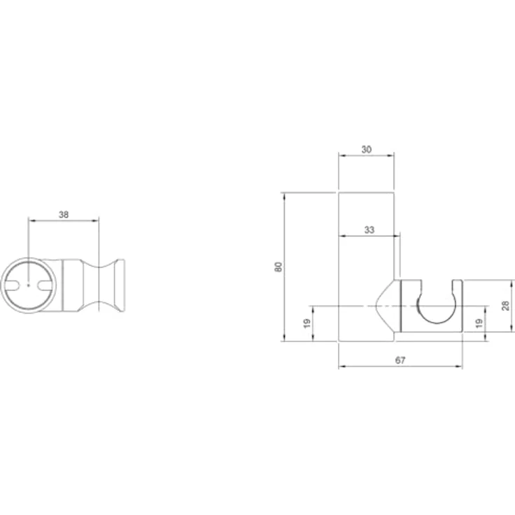 Villeroy & Boch Brausehalter Universal Showers, Handbrausehalter, Rund - Brushed Gold, Classic / Country / Metropolitan, 30 mm, Aufputz – Bild 3