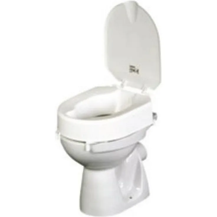 Etac Hi-Loo 10 cm Toilettensitzerhöhung mit festem Deckel und Halterungen, max. Benutzergewicht 150 kg