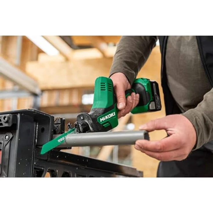 Hikoki Akku-Tigersäge CR18DAW4Z, Säbelsäge, Reciprosäge, Fuchsschwanz, Stichsägeblätter, 18 Volt – Bild 2