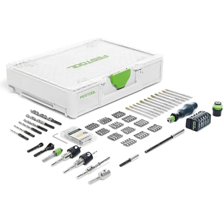 Festool SYS3 M 89 ORG CE-SORT, Montageset mit 104-teiligem CENTROTEC Zubehör für Akku-Bohrschrauber – Bild 3