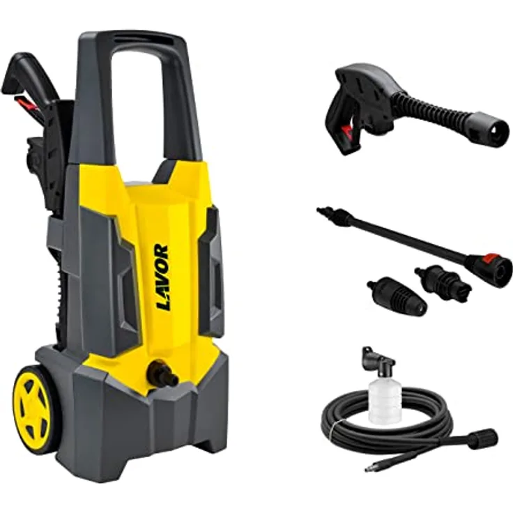 Lavor DIVE PLUS, Hochdruckreiniger mit 130 bar, 1800-Watt-Motor, Gelb, Netzbetrieb