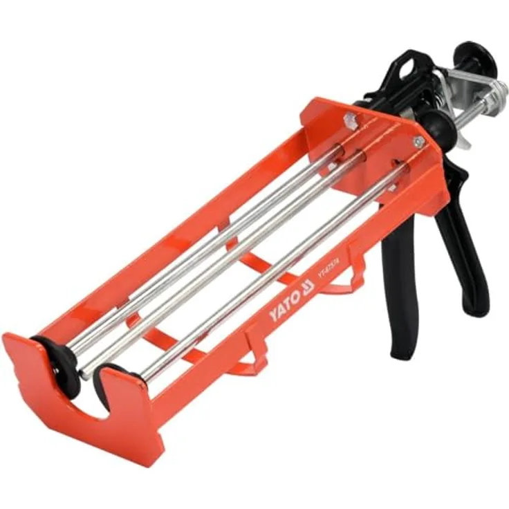 YATO YT-67574 Kartuschenpistole, 800 ml, Schwarz/Orange/Silber, für Innen- und Außeneinsatz