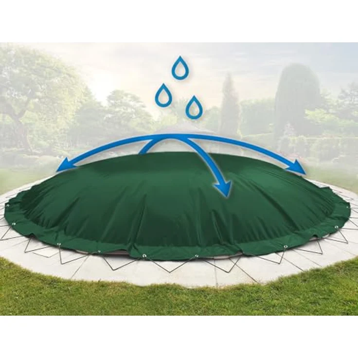 AirDeluxe Pool-Abdeckplane, Runde aufblasbare Poolabdeckung aus wetterfestem PVC, Profi-Qualität, reißfest und wasserfest – Bild 2