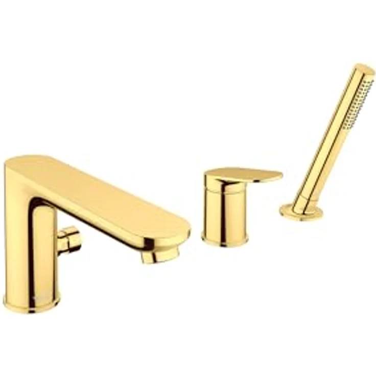 Duravit Wave 3-Loch Wannenarmatur, Ausladung 200 mm, elegante Standmontage mit Keramikkartusche, WA52600000 – Bild 5