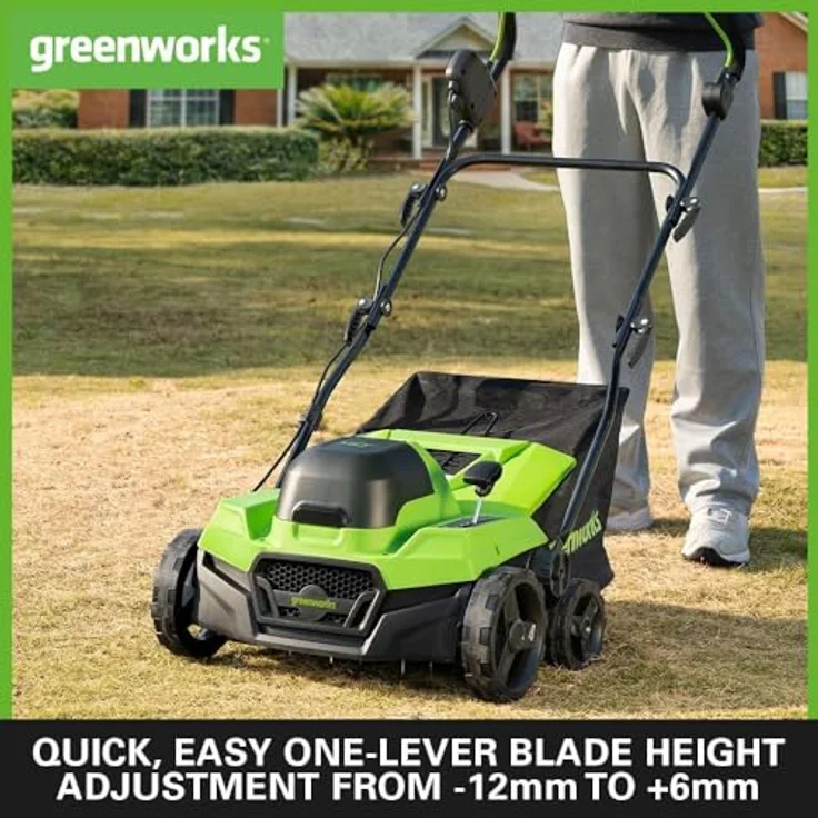 Greenworks GD40SC38II, Elektro-Vertikutierer mit 36 cm Arbeitsbreite, bürstenlosem Motor ohne Akku und Ladegerät – Bild 4