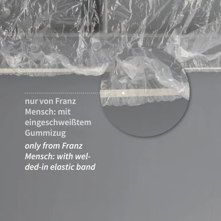 Hygostar Grillabdeckung PE-Abdeckhaube transparent, wasserfest, mit Gummizug, 750 x 700 mm – Bild 2