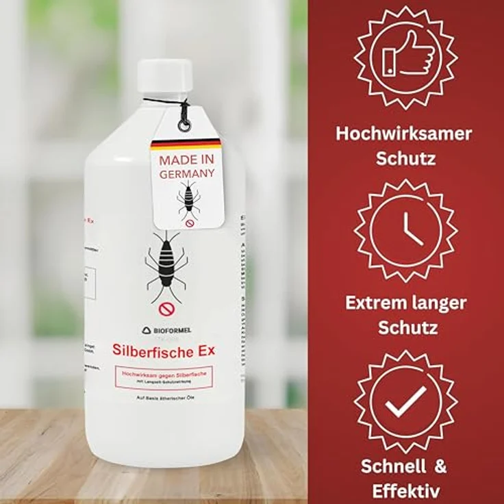 Bioformel LTK-008 Anti Silberfisch Spray Ex 1L - Hochwirksames Silberfischmittel mit Langzeitwirkung, geruchlos und fleckenfrei, für Indoor & Outdoor – Bild 2