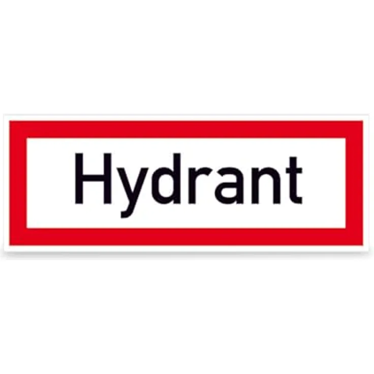 Betriebsausstattung24 Hinweisschild "Hydrant", Aluminium geprägt, 29,7 x 10,5 cm, DIN 4066 (D1), wetter- und UV-beständig, für Innen- und Außeneinsatz
