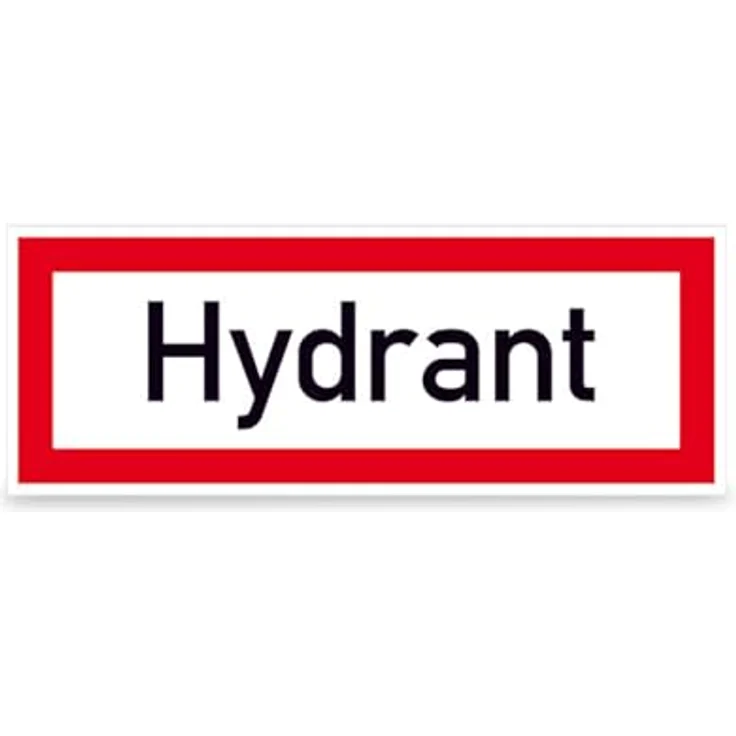 Betriebsausstattung24 Hinweisschild "Hydrant", Aluminium geprägt, 29,7 x 10,5 cm, DIN 4066 (D1), wetter- und UV-beständig, für Innen- und Außeneinsatz – Bild 1