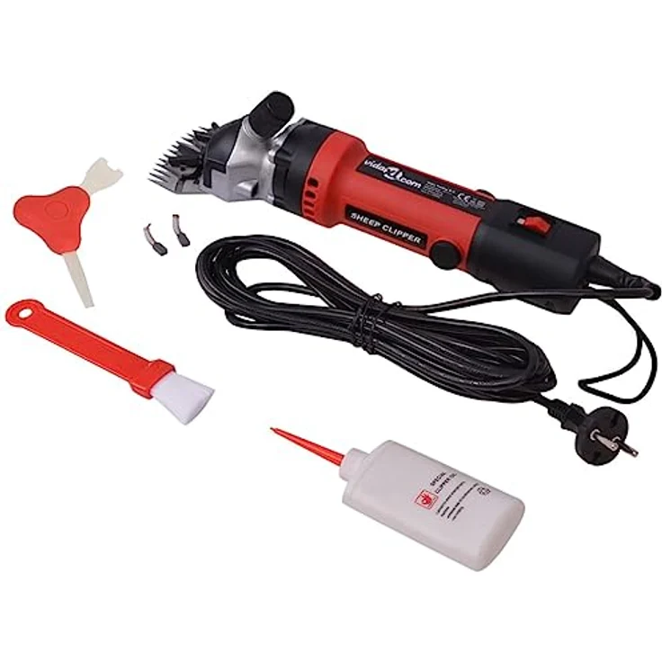 vidaXL Tierhaarentferner 6-tlg. Schermaschinen-Set für Schafe 320 W, Schwarz und Rot – Bild 4