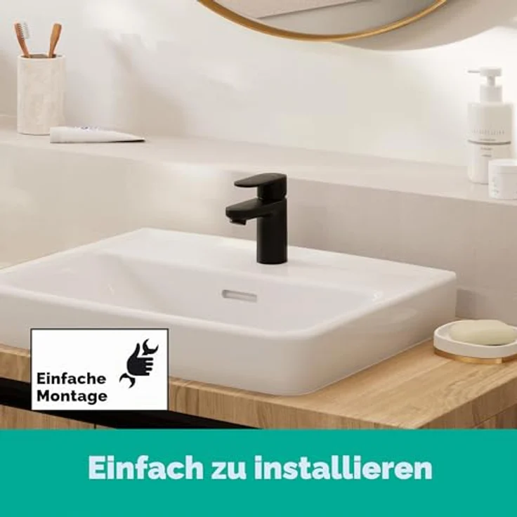 hansgrohe Vernis Blend Spültischarmatur, ComfortZone 70, EcoSmart, Normalstrahl, G 1 1/4 Ablaufventil – Bild 7