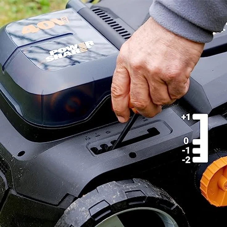 Worx Akku-Vertikutierer / Lüfter Nitro WG855E.9, 36 cm Arbeitsbreite, bis zu 400 m², 4 Stufen Höhenverstellung – Bild 6