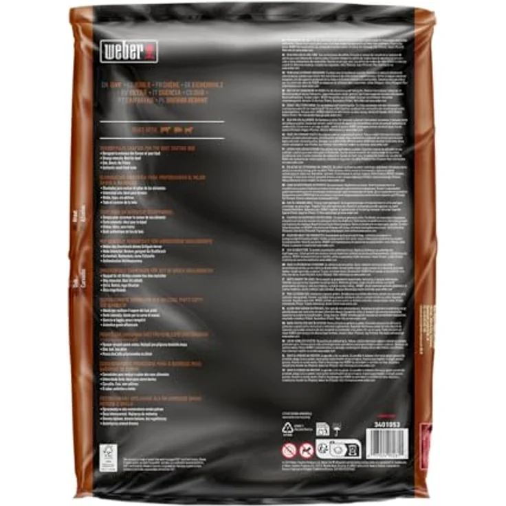 Weber Holzpellets Eichenholz (8kg) für Rind, 100% natürliche Holzpellets, braun, passend für Pelletgrills und Smoker – Bild 2