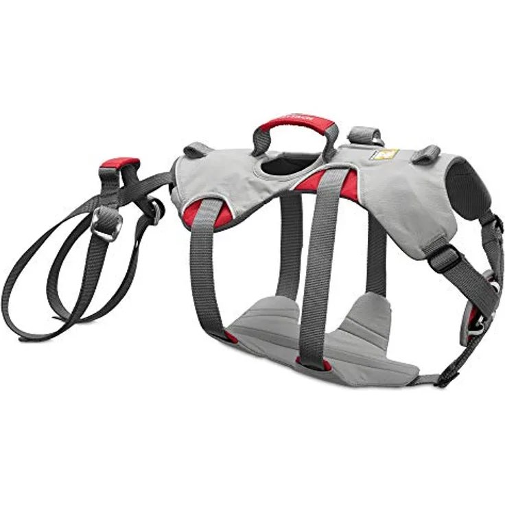 Ruffwear Kletter-Hundegeschirr, Große bis sehr große Hunderassen, Größenverstellbar, Größe: L/XL, Grau, Doubleback Geschirr, 30301-045LL1