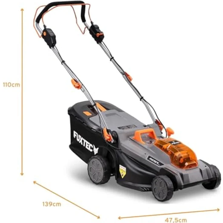 FUXTEC FX-E2RM43PRO Akku-Rasenmäher 40V (2x20V) mit 2x5Ah Akku & Ladegerät, Radantrieb, 43 cm Schnittbreite, 3-in-1 Mulchfunktion – Bild 6