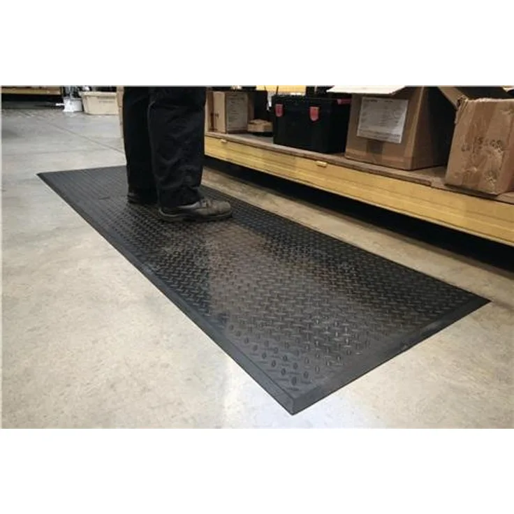 COBA Europe Comfort Lok Arbeitsplatzmatte, Antirutsch SBR-Gummi, 0.8m x 0.7m x 12mm, schwarz