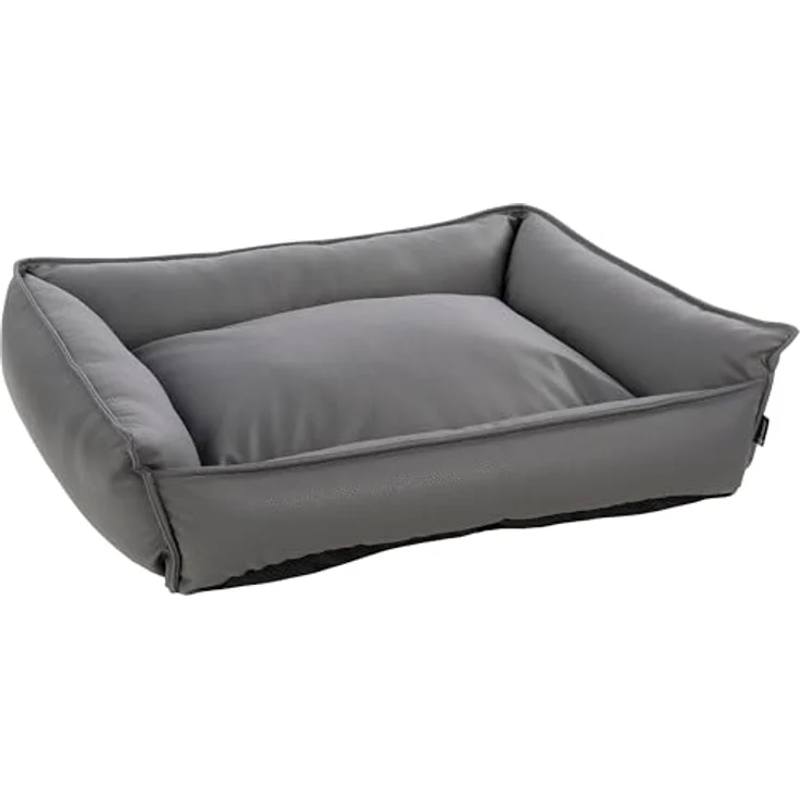 Flamingo Korb Leder - Odet Rechteck Beige - Luxuriöser Schlafplatz aus synthetischem Leder und Polyesterfüllung – Bild 1