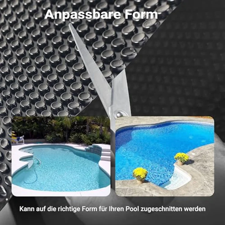 Pool Solarfolie 5x8m schwarz Poolabdeckung Solarplane Poolheizung – Bild 8