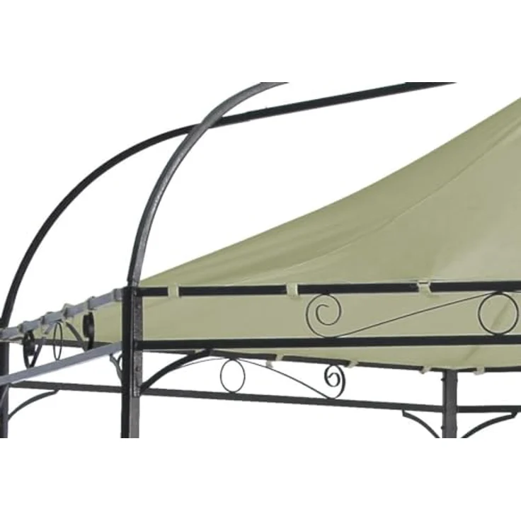 DEGAMO Pavillon-Ersatzdach MODENA, 6-eckig 320cm Durchmesser, Farbe ecru, wasserdicht – Bild 6