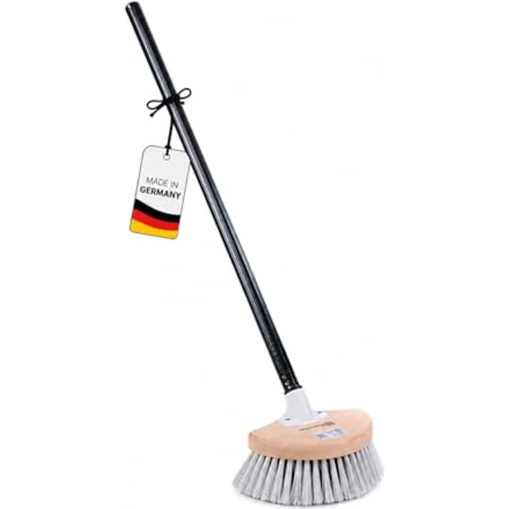 BawiTec Waschbürste Fensterwascher Halbmond mit Metallstiel – Bild 2