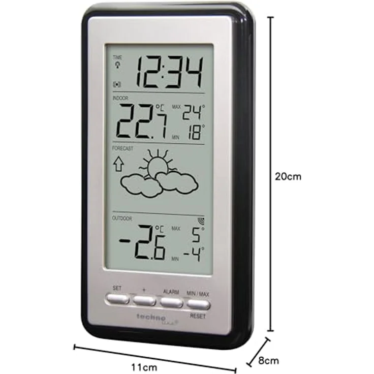 Technoline WS 9130-IT, DCF Wetterstation mit °C/°F Anzeige, MIN/MAX Funktion – Bild 6