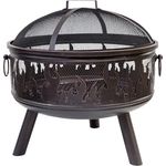 Buschbeck Feuerschale Faya, ØxH: 53x55 cm, mit Funkenschutzhaube und Grillrost