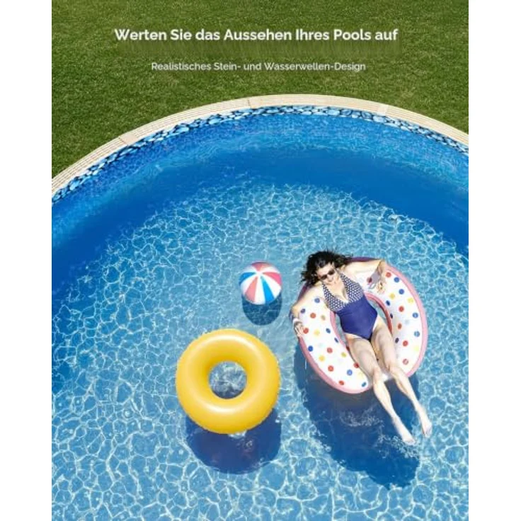 VEVOR YCNCROUND24F9N24HV0, Rundschwimmbeckenauskleidung aus Vinyl, blau, für 24 Fuß Pool mit 54 Zoll Wandhöhe, 7,32 m x 137 cm – Bild 6