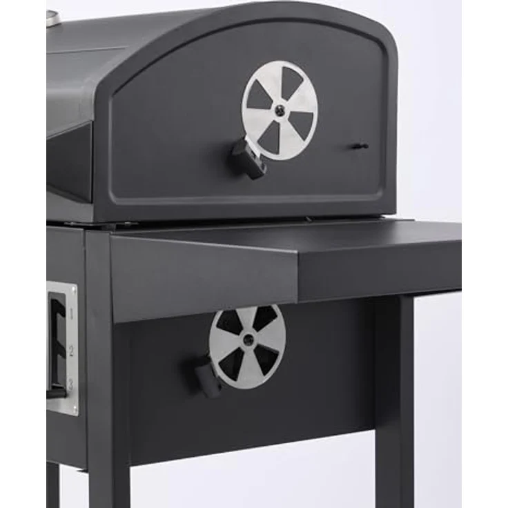 Barbecue El Fuego Holzkohlegrill Ottawa S BBQ Holzkohlegrillwagen Smoker, Grillfläche 45 x 32 cm – Bild 9