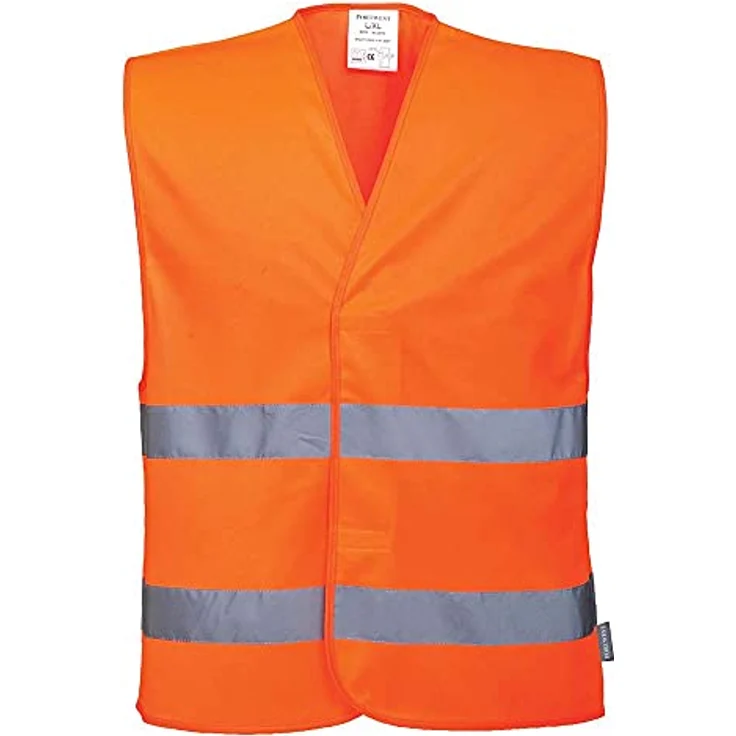 Portwest c474orrs-M Weste hohe Sichtbarkeit mit zwei Bänder, Orange, SM – Bild 2