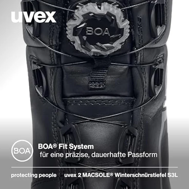 Uvex Sports uvex 2 MACSOLE Stiefel S3L 65363, Sicherheitsschuhe mit optimaler Dämpfung, ergonomischer Passform, schwarz-orange, Weite 12, Größe 41 – Bild 6