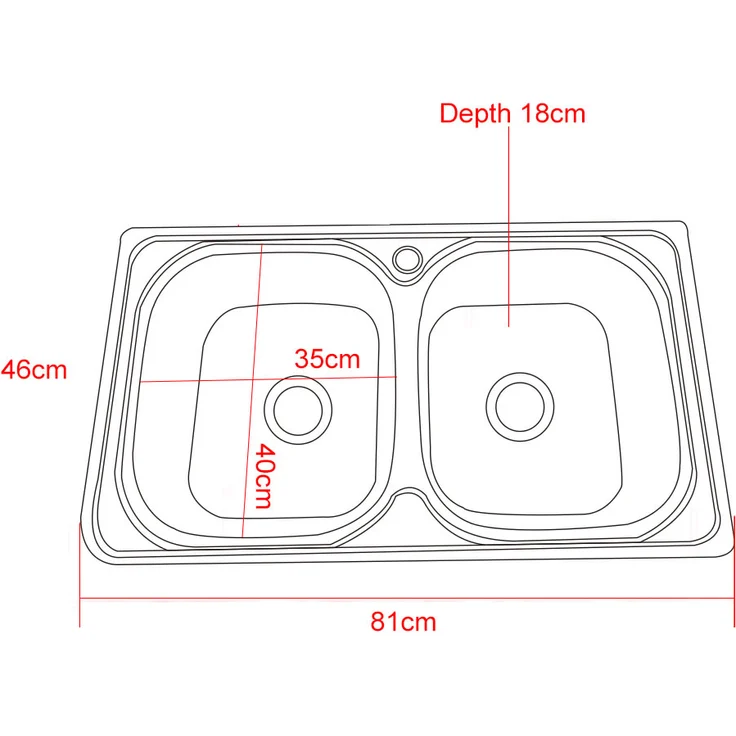 MUCOLA Doppelspülbecken Edelstahl Spüle Einbauspüle Edelstahlspüle Spülbecken Küche – Bild 4