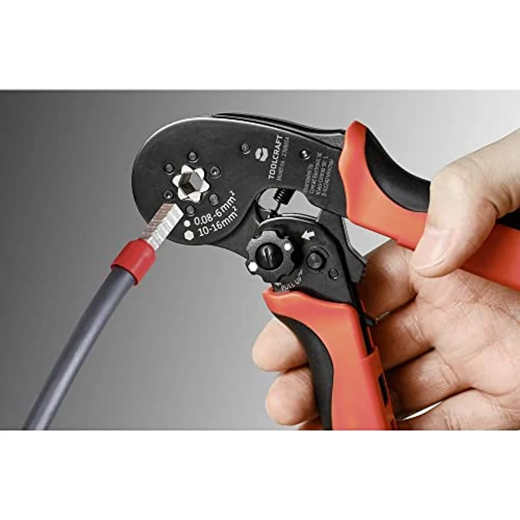 TOOLCRAFT TO-7165962 Crimpzange Aderendhülsen 0.08 bis 6.0mm² mit Schnellverstellung – Bild 4
