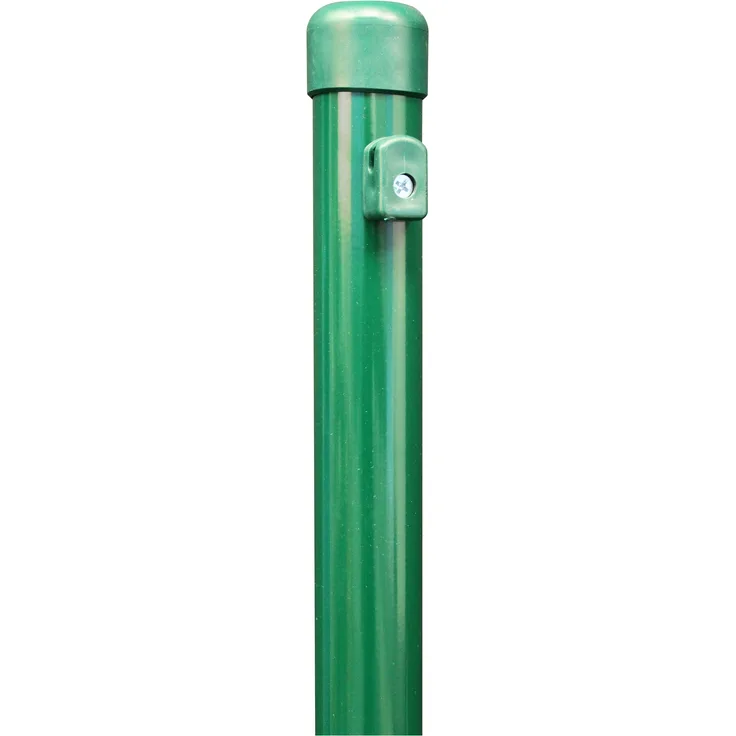 Alberts Zaunpfosten für Maschendrahtzäune | zinkphosphatiert, grün kunststoffbeschichtet | Länge 1150 mm | Pfosten-Ø 34 mm 
(612627)