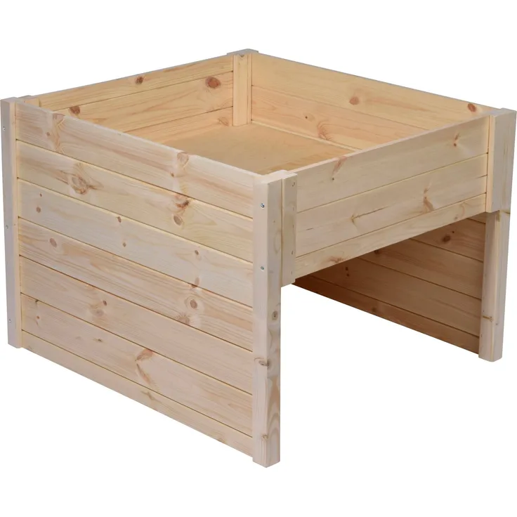 dobar Mähroboter-Garage, BxTxH: 79x73x56 cm, für Mähroboter, mit integriertem Pflanzkasten, natur