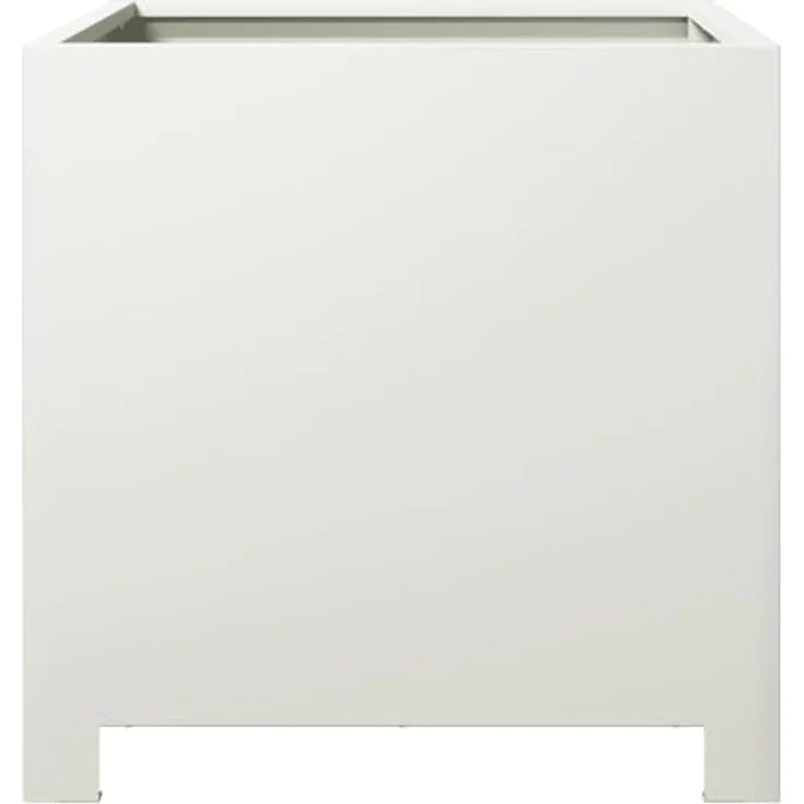 vidaXL Pflanzkübel Weiß 40x40x40 cm Stahl - Rostbeständig, Stabil und Vielseitig – Bild 4
