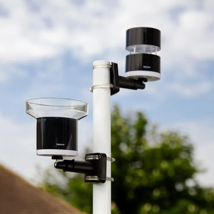 Netatmo NWM01-WW Halter, Halterung mit Standardschraube für Kameragewinde zur Befestigung von Netatmo Regenmesser oder Windmesser – Bild 4