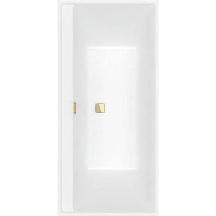 Villeroy & Boch COLLARO, Einbau-Badewanne 160x75 cm in Stone White, hochwertiges Sanitäracryl, moderne Gestaltung, ohne Wannenfüße