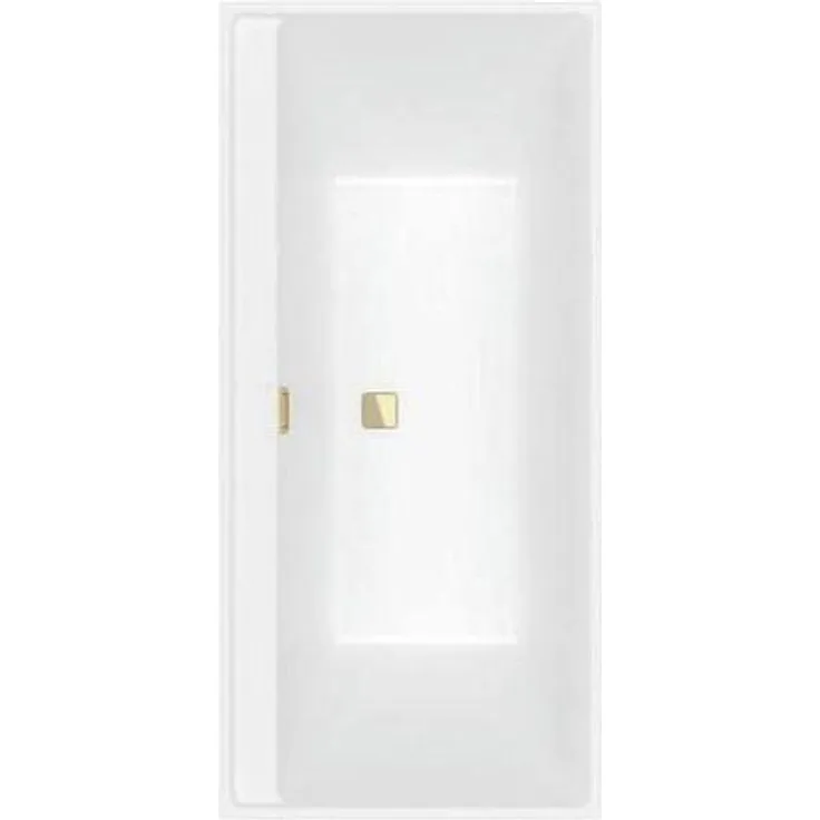 Villeroy & Boch COLLARO, Einbau-Badewanne 160x75 cm in Stone White, hochwertiges Sanitäracryl, moderne Gestaltung, ohne Wannenfüße