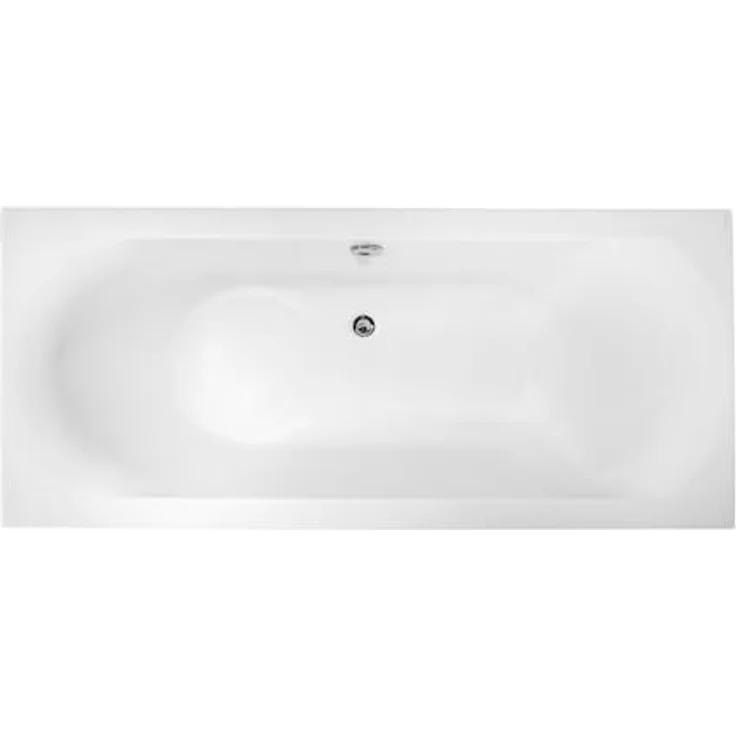 Belvit Vienna Acryl Badewanne Rechteckig Mittelanschluss 170x75cm + Standfüße, Hochwertiges Acryl in Weiß, höhenverstellbare Standfüße – Bild 1