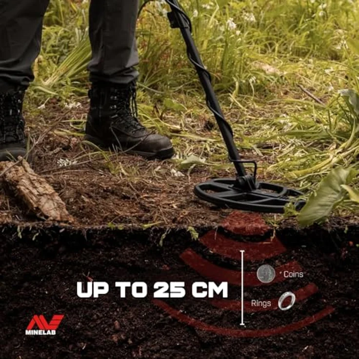 Minelab X-Terra Voyager Tactical Metal Detector, Komplettpaket mit wasserdichter Spule und präzisier Pinpoint-Funktion, Camouflaged Edition – Bild 9