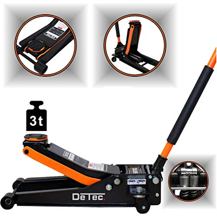 DeTec. 3 Tonnen Rangier-Wagenheber Quick Lift orange WK3000020004 – Bild 7